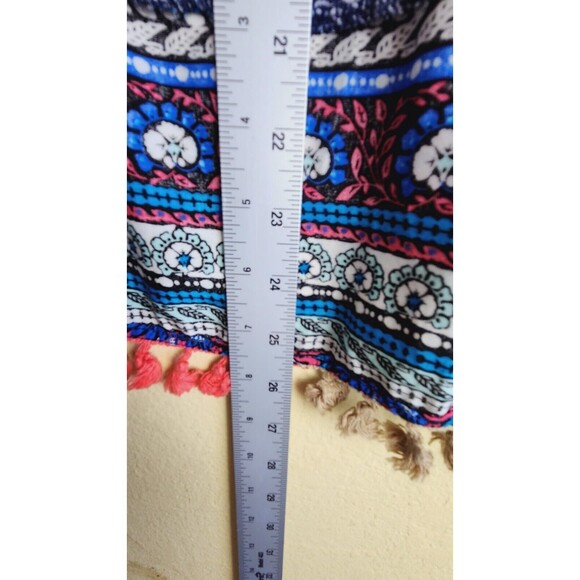 Umgee Size Small Medium Pompom Fringe Kimono Cover Up Cardigan Boho Hippie - Picture 5 of 7